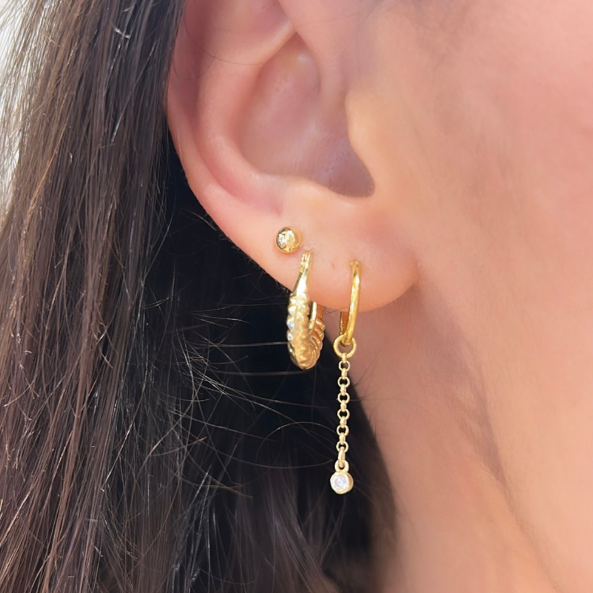 Gold Ball Stud Earrings – 14K Solid Gold