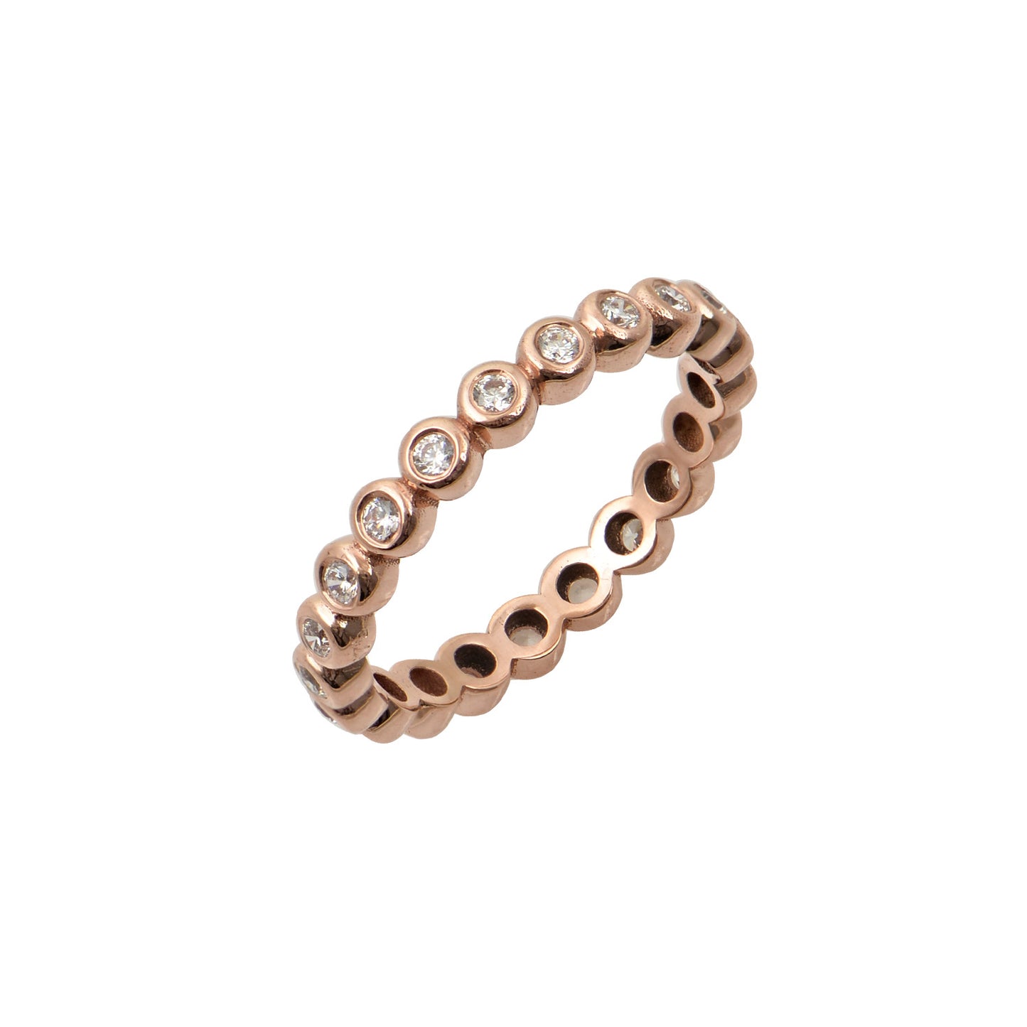 9K Rose Gold Bezel Band