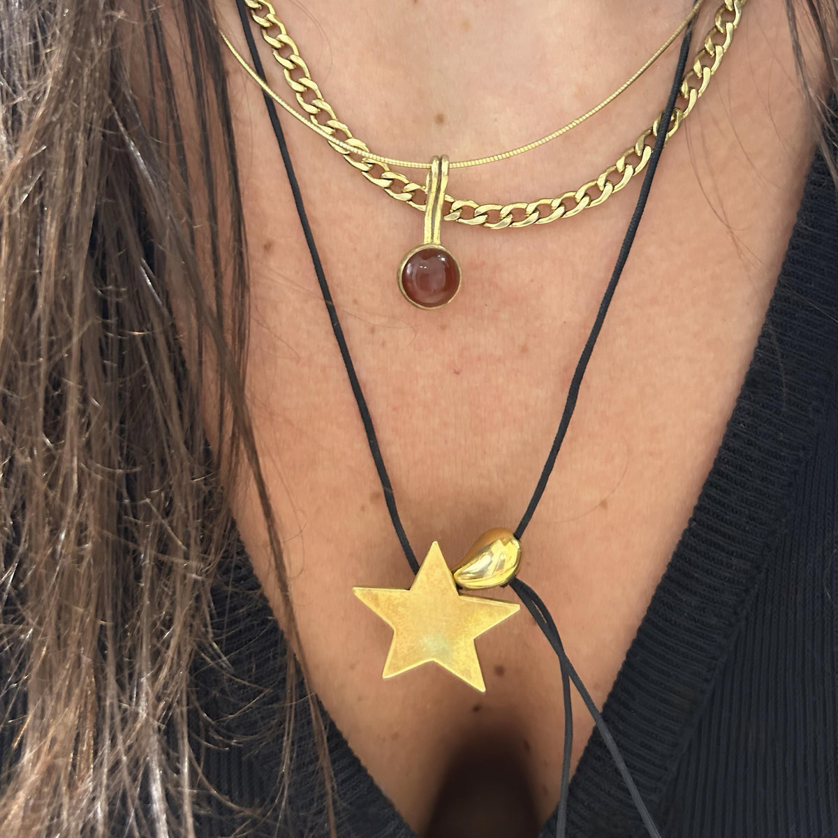 Bronze Star Pendant Necklace