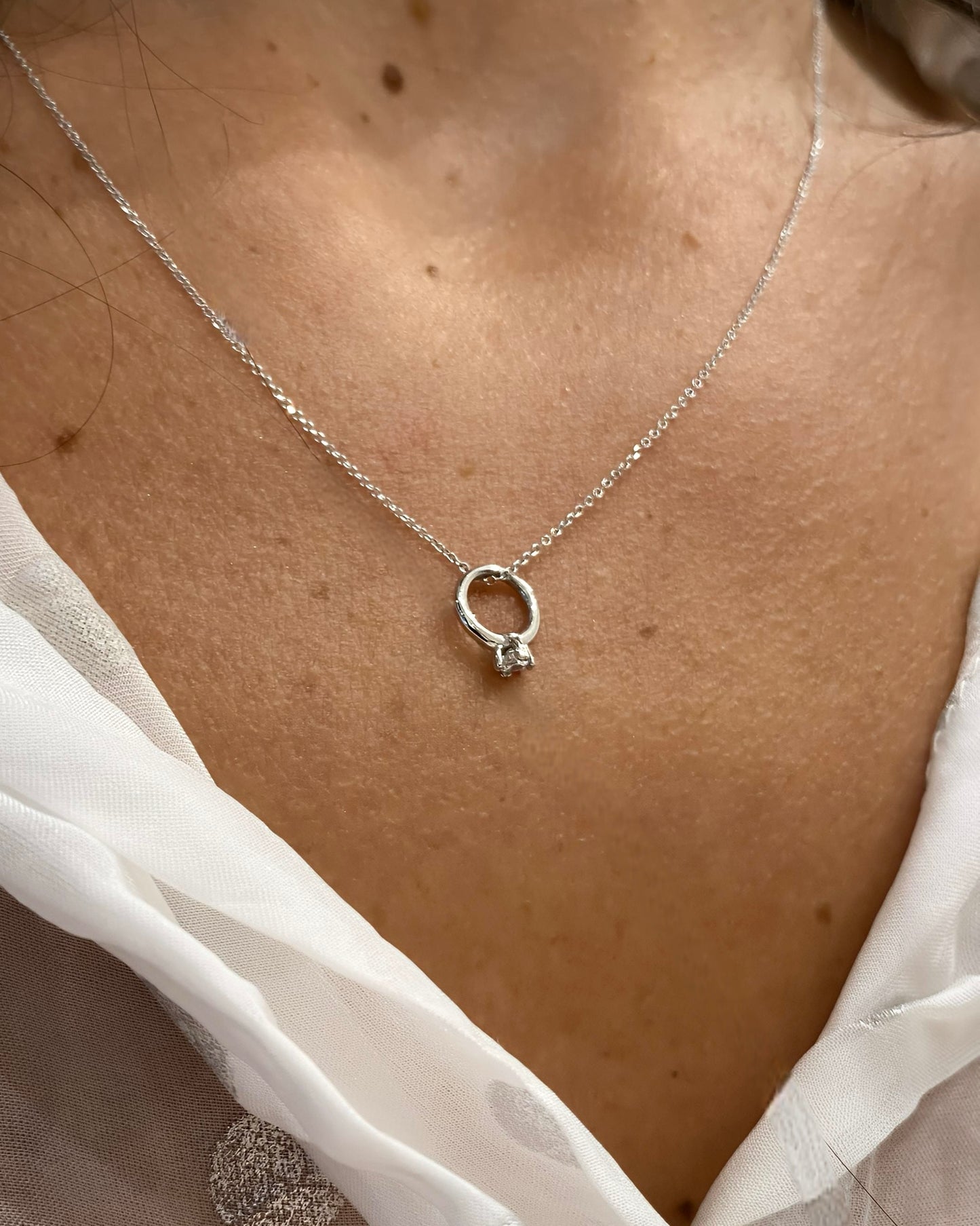 Solitaire Loop Necklace