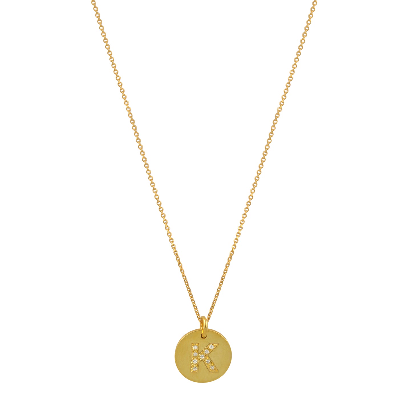 Initial Disc Necklace