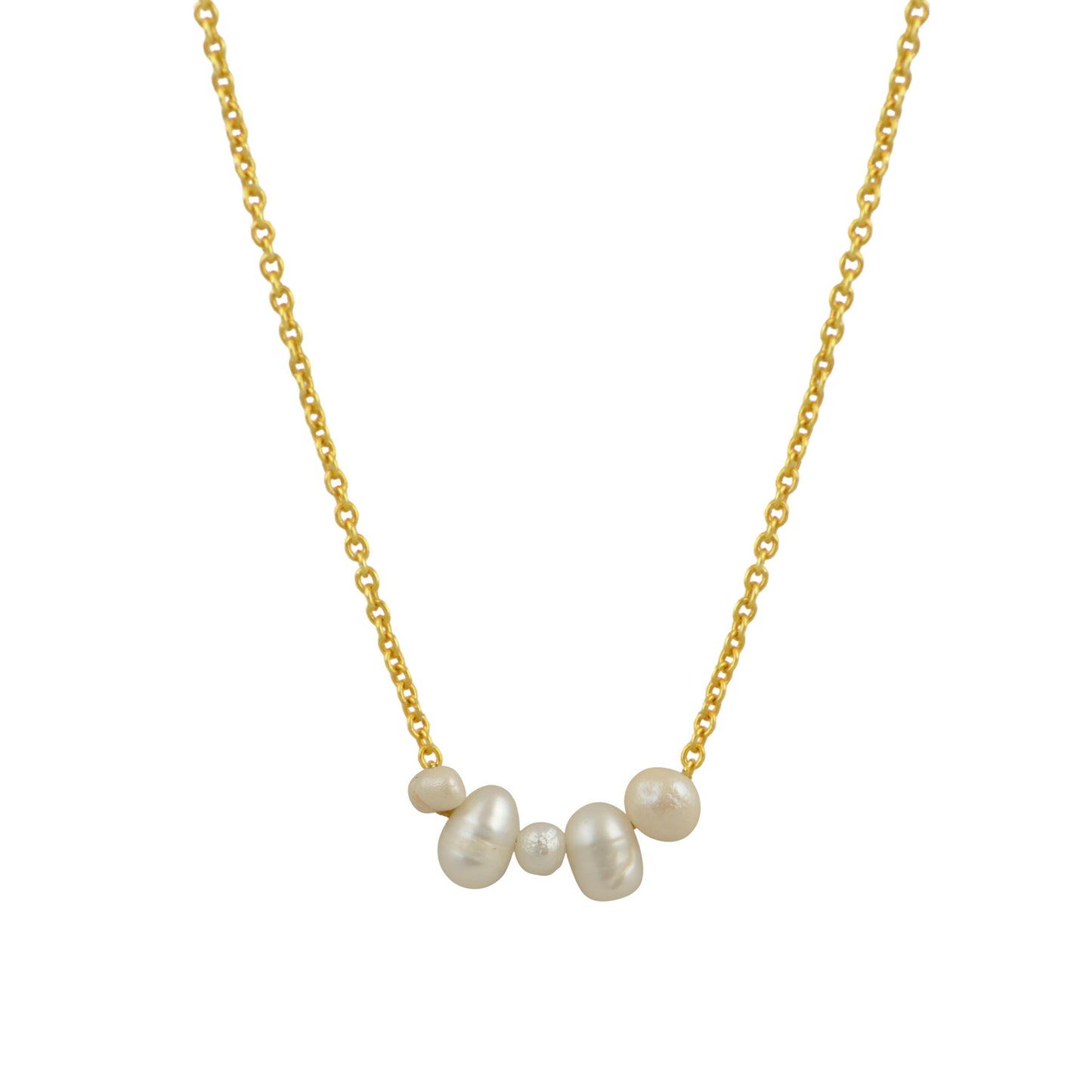 Gold Plated Pearl Detail Necklace