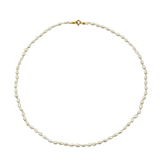 Classic Freshwater Pearl Necklace – 14K Gold Clasp