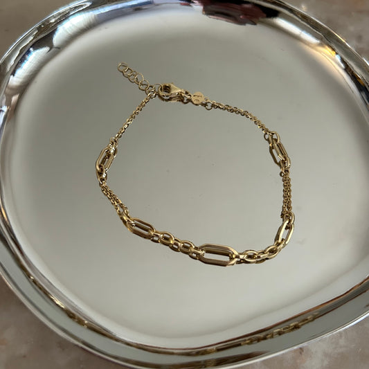 9K Gold Multi-Link Chain Bracelet