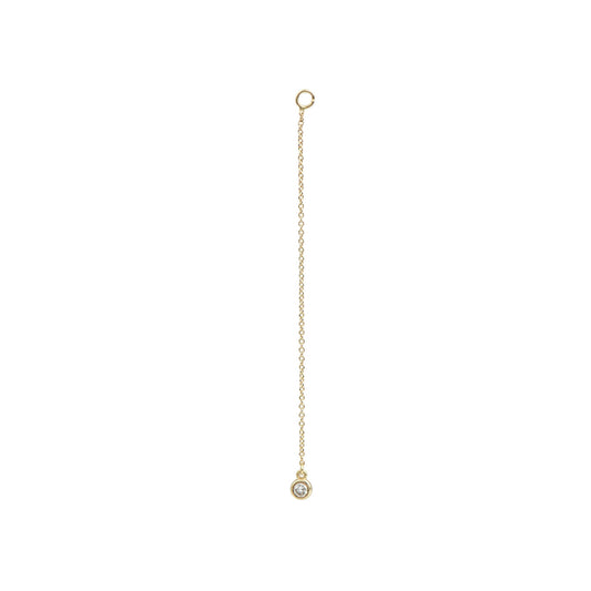 9K Gold Chain Earring Charm