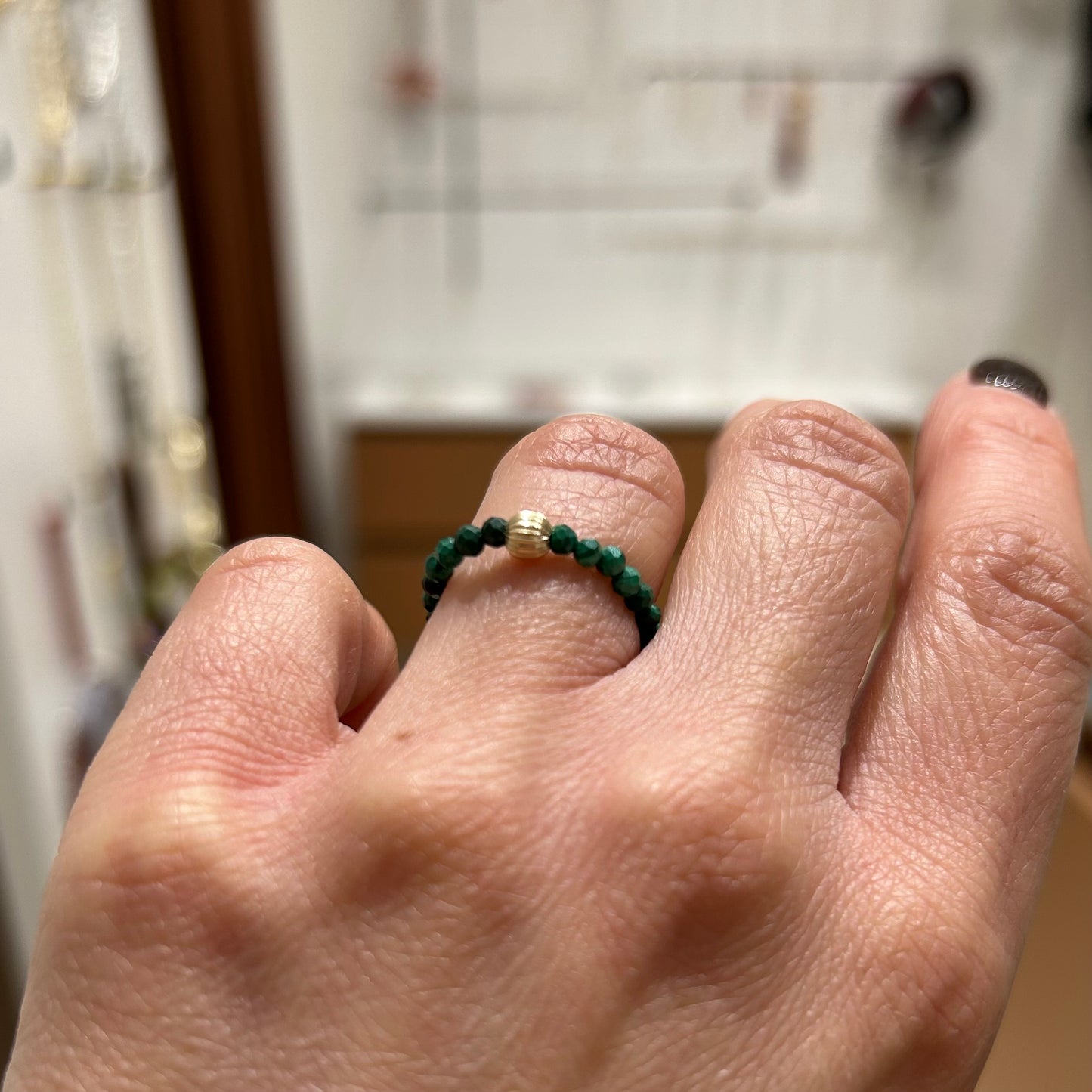 14K Malachite Ring