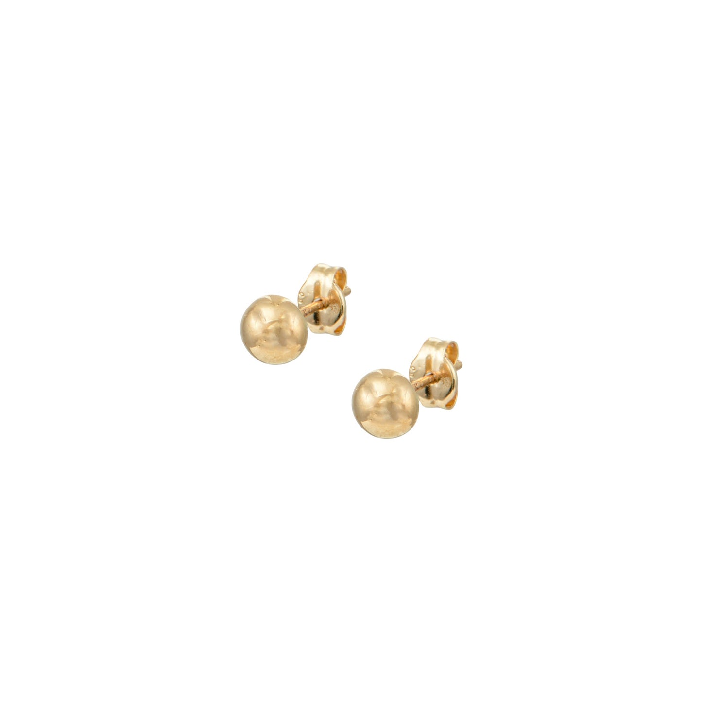 Gold Ball Stud Earrings – 14K Solid Gold