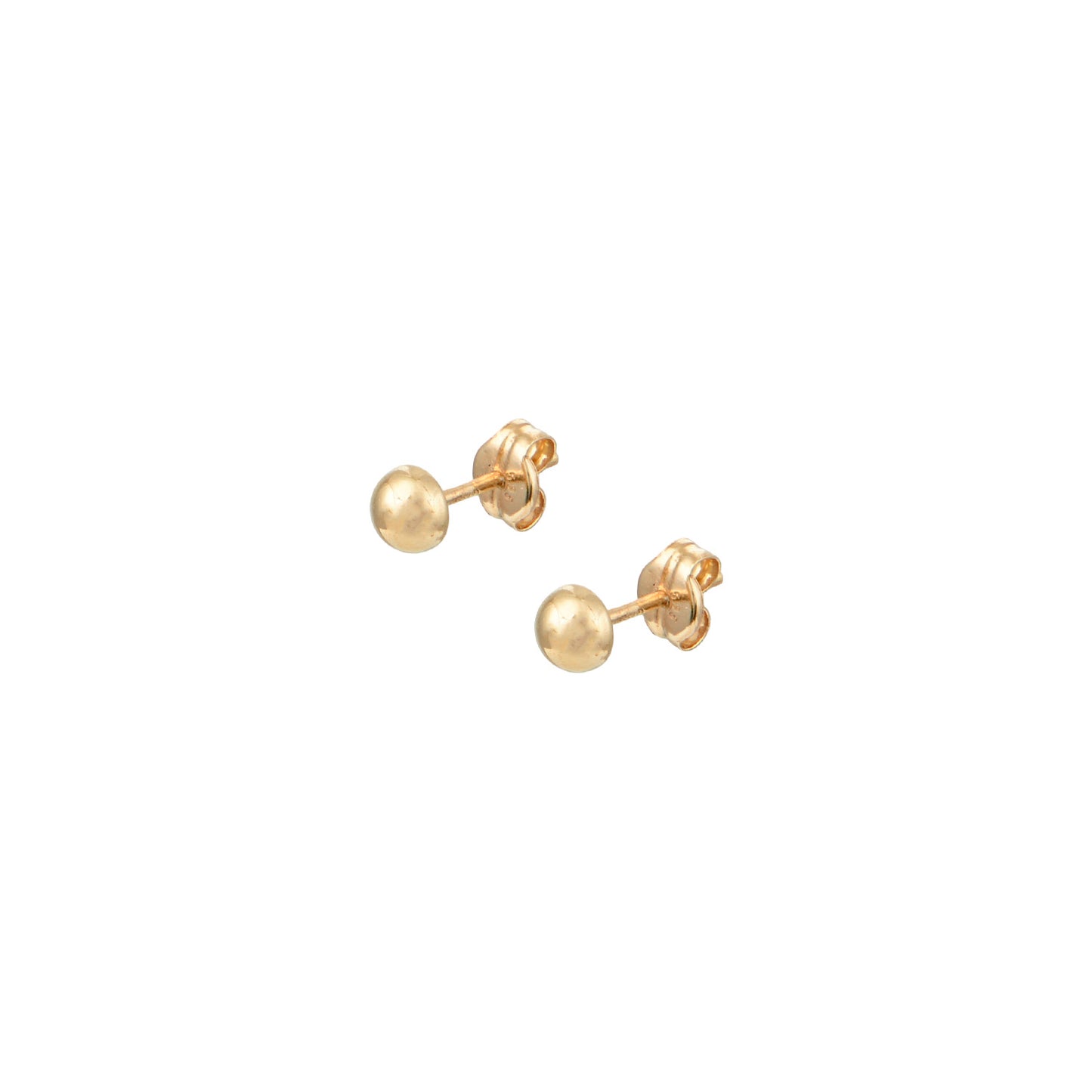 Gold Ball Stud Earrings – 14K Solid Gold
