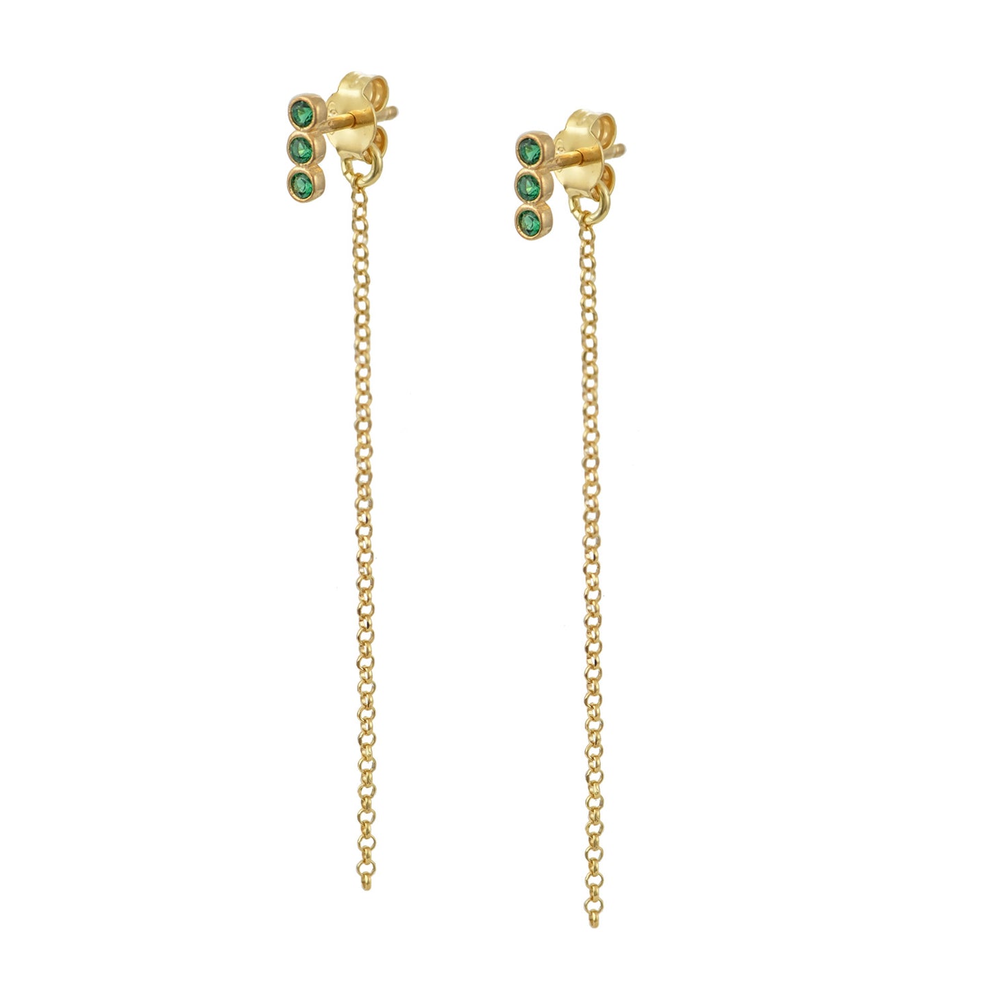Green Stones Σκουλαρίκια