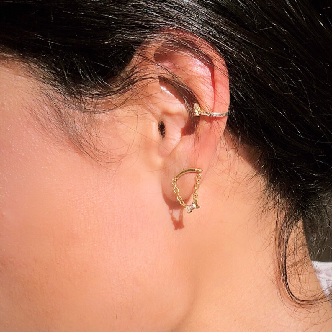 Baguette Chain Earring