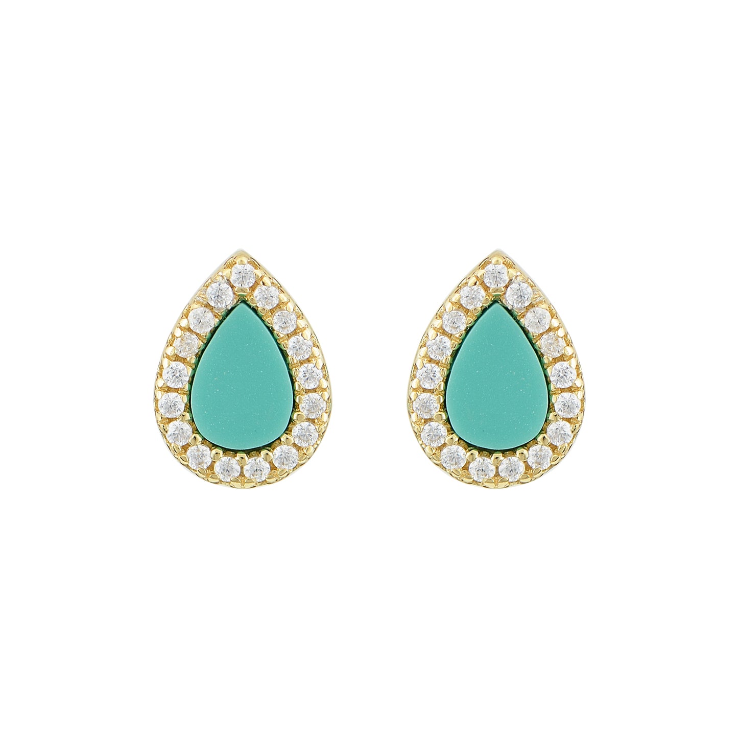 Pear Turquoise Σκουλαρίκια